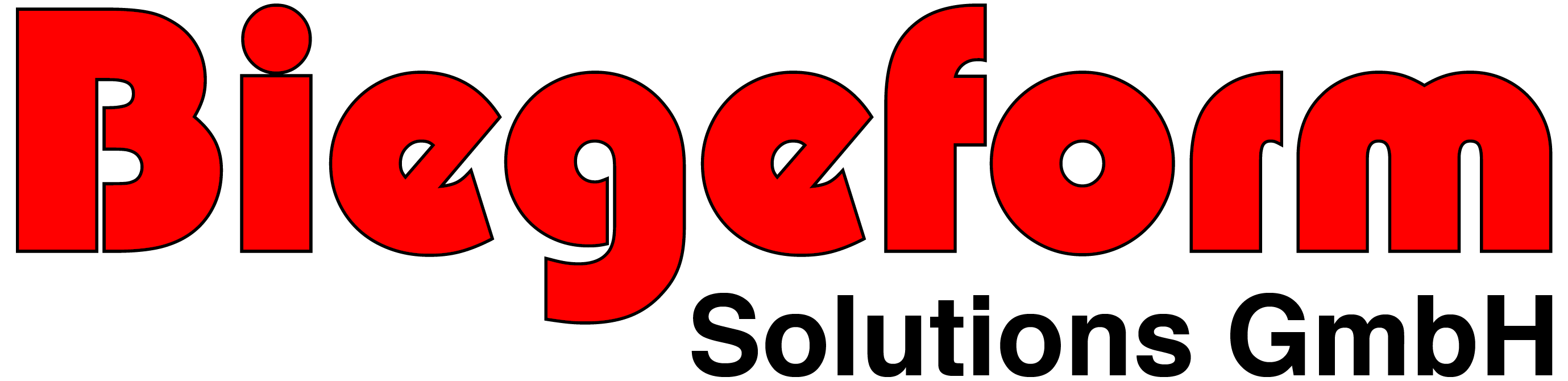Logo mit Schrift "Biegeform Solutions GmbH" Logo