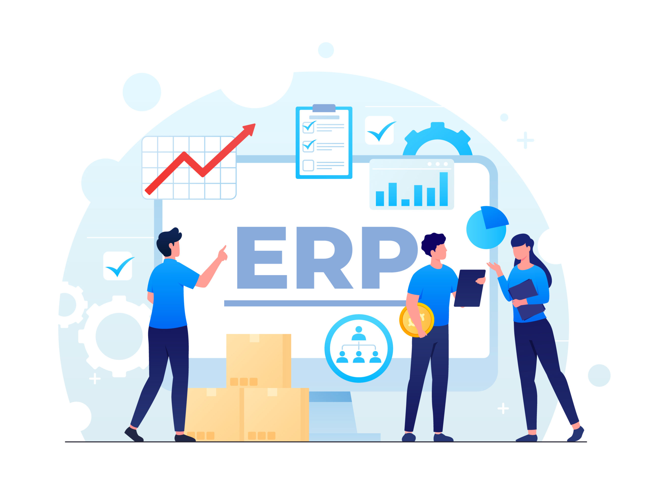 7016016 ERP System Illustrationsdarstellung